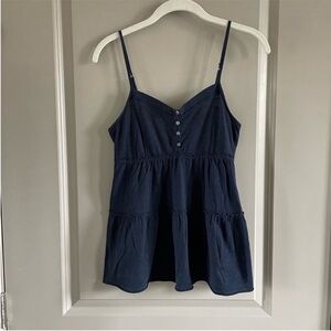 Aerie Blue Tiered Buttoned Camisole